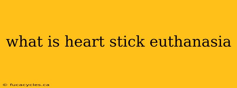 what is heart stick euthanasia