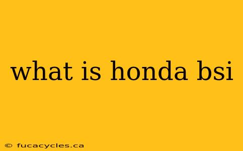 what is honda bsi