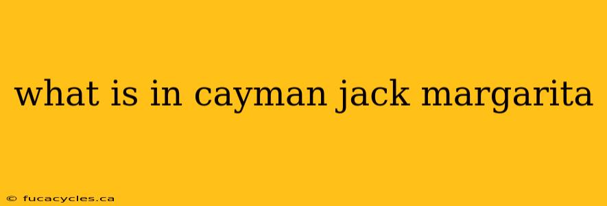 what is in cayman jack margarita