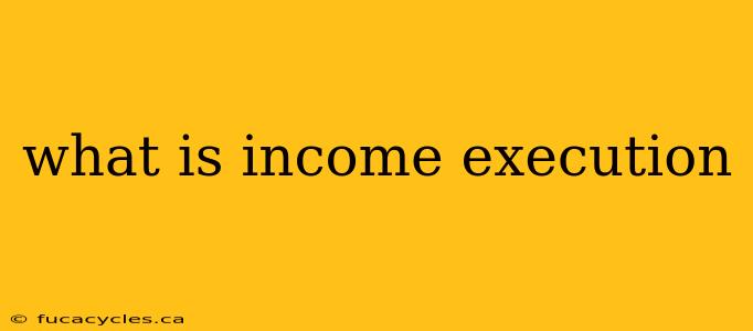 what is income execution