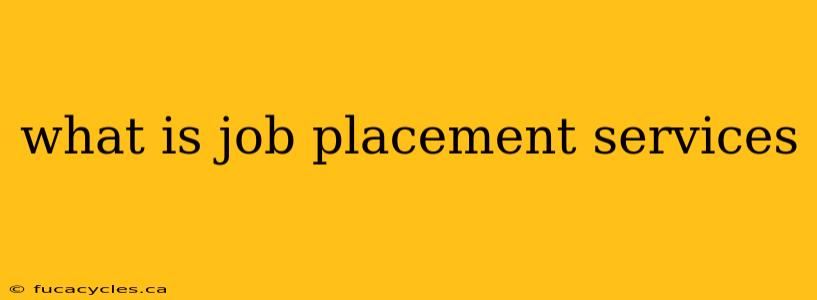 what is job placement services