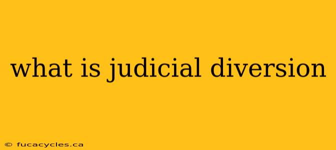 what is judicial diversion