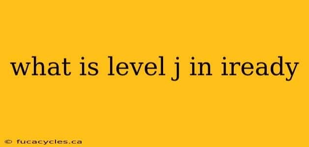 what is level j in iready