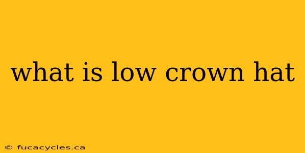 what is low crown hat