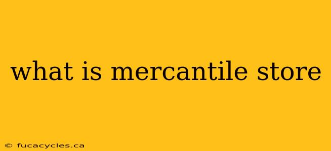 what is mercantile store