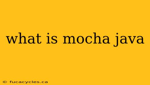 what is mocha java