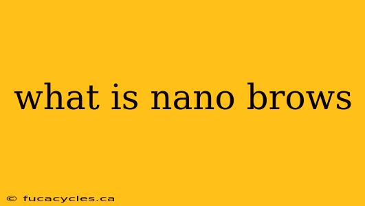 what is nano brows