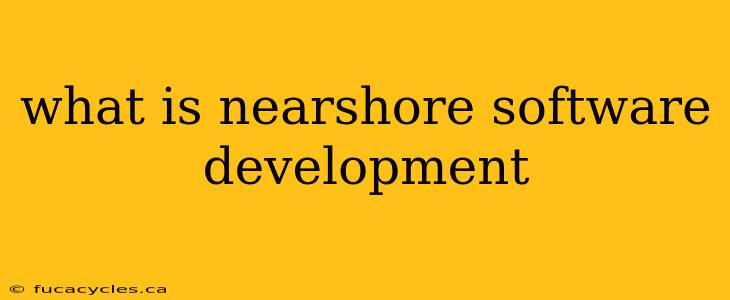 what is nearshore software development