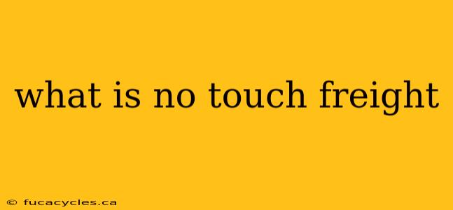 what is no touch freight