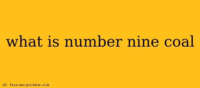 what is number nine coal