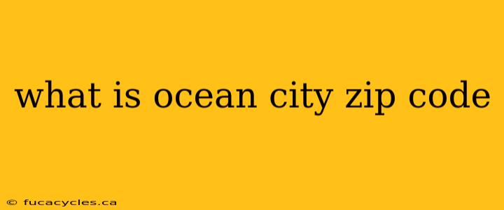 what is ocean city zip code