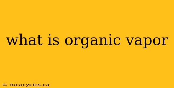 what is organic vapor