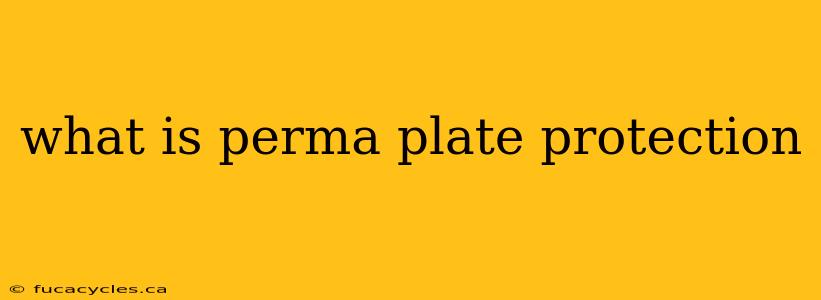 what is perma plate protection