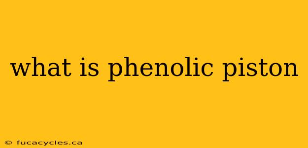 what is phenolic piston