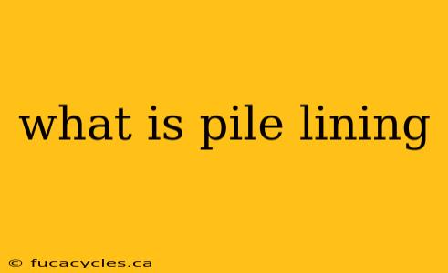 what is pile lining