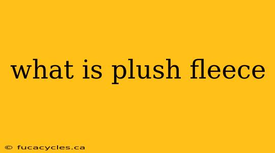 what is plush fleece