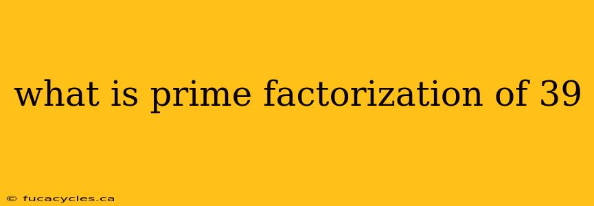 what is prime factorization of 39