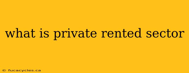 what is private rented sector