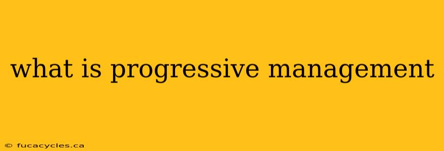 what is progressive management