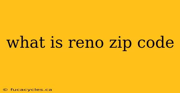 what is reno zip code