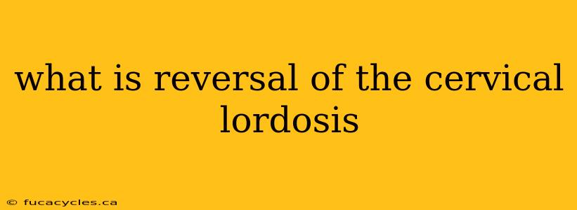 what is reversal of the cervical lordosis