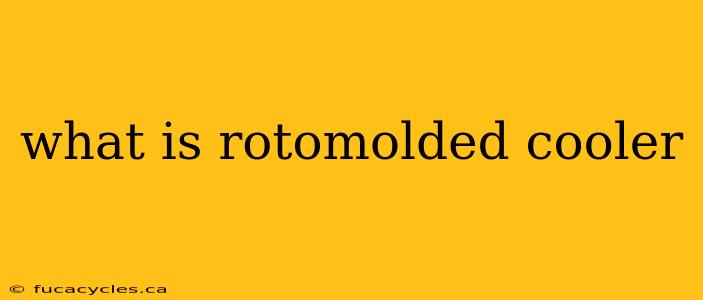 what is rotomolded cooler