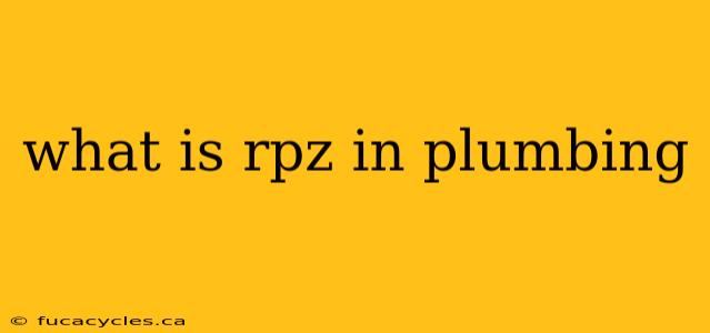 what is rpz in plumbing