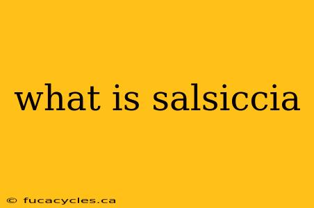 what is salsiccia