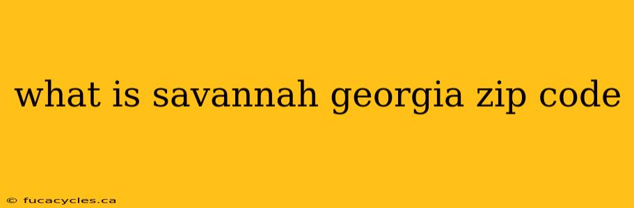 what is savannah georgia zip code