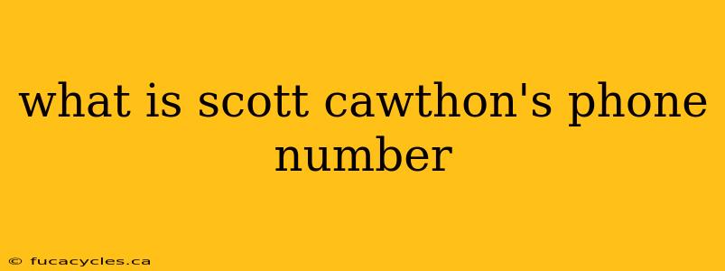 what is scott cawthon's phone number