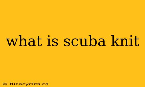 what is scuba knit