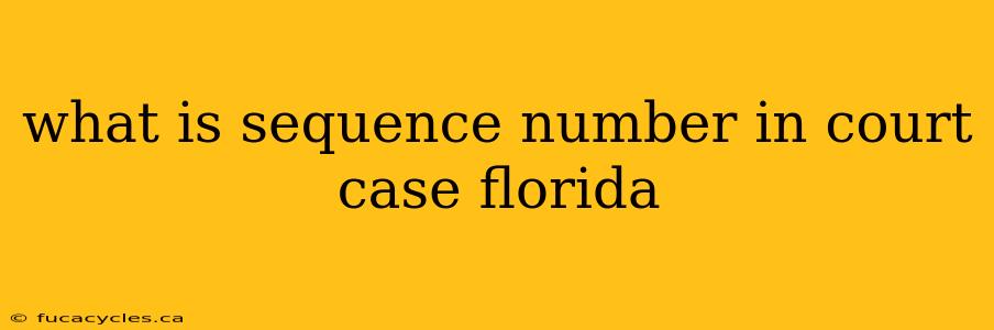 what is sequence number in court case florida