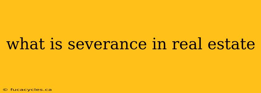 what is severance in real estate