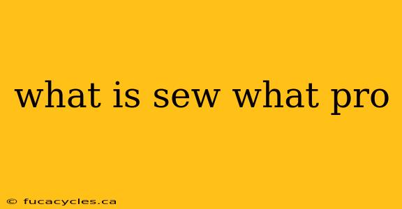 what is sew what pro