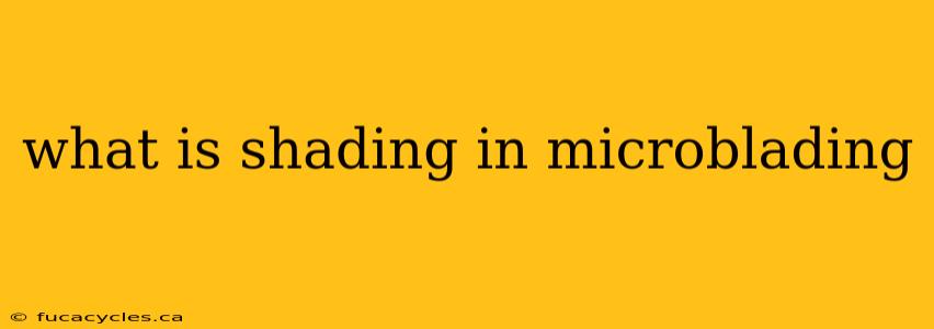 what is shading in microblading