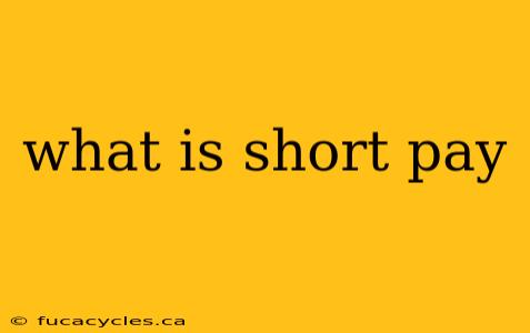 what is short pay