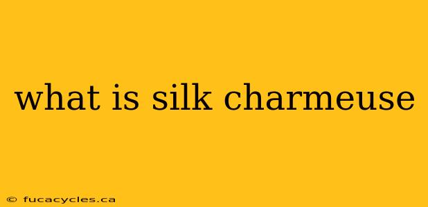 what is silk charmeuse