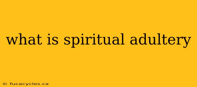 what is spiritual adultery