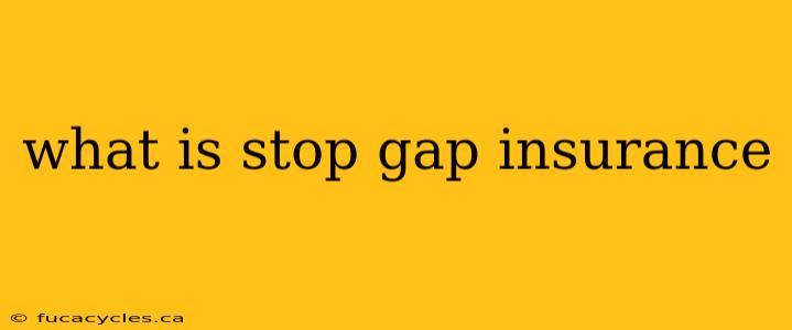 what is stop gap insurance