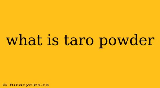 what is taro powder