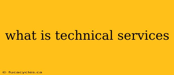 what is technical services