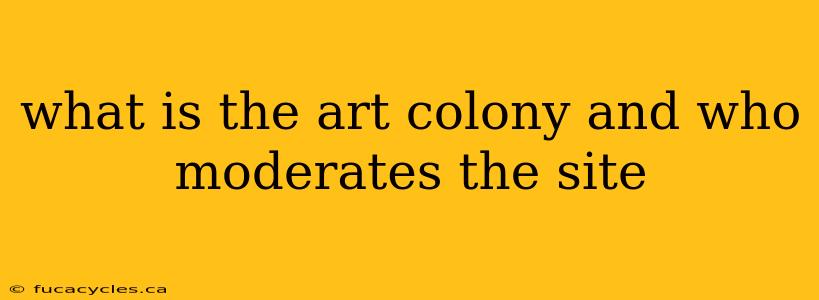 what is the art colony and who moderates the site