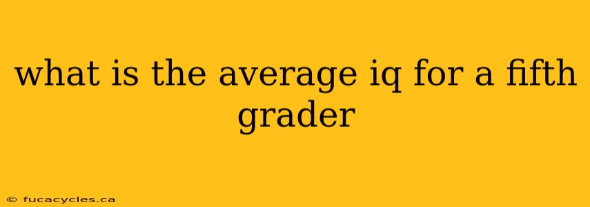 what is the average iq for a fifth grader