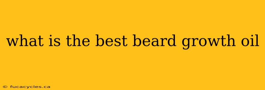 what is the best beard growth oil