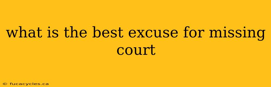 what is the best excuse for missing court