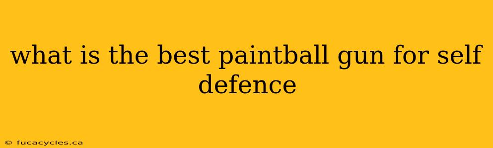 what is the best paintball gun for self defence