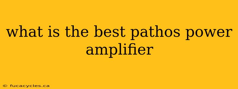 what is the best pathos power amplifier