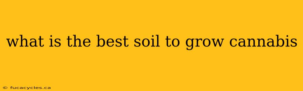 what is the best soil to grow cannabis