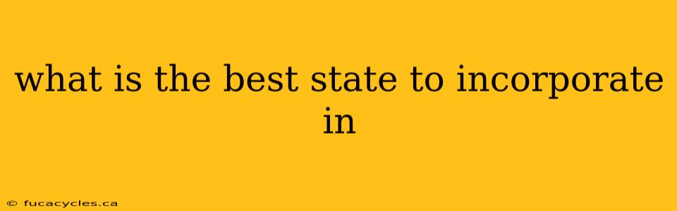 what is the best state to incorporate in