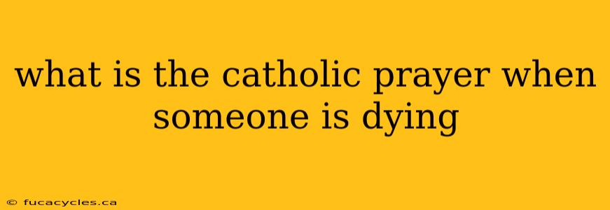 what is the catholic prayer when someone is dying